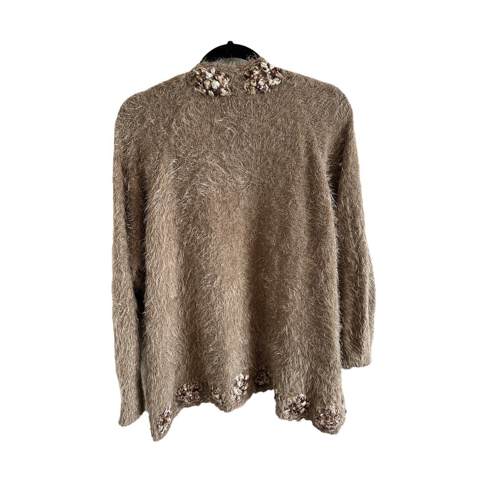 Easel Women's Small/Medium Long Sleeve Brown Knitted Cardigan - Picture 8 of 14